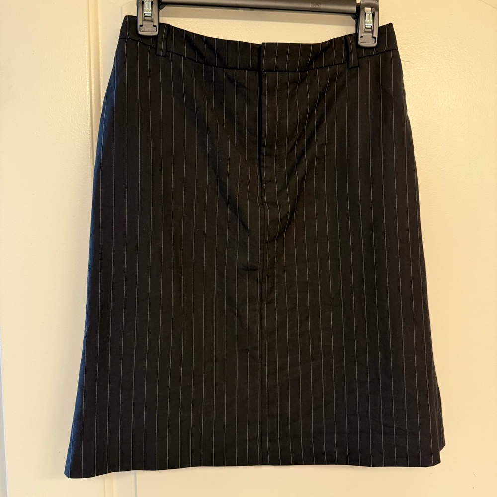 Banana Republic Black Pinstripe Pencil Skirt, secretary, office girly, gothcore
